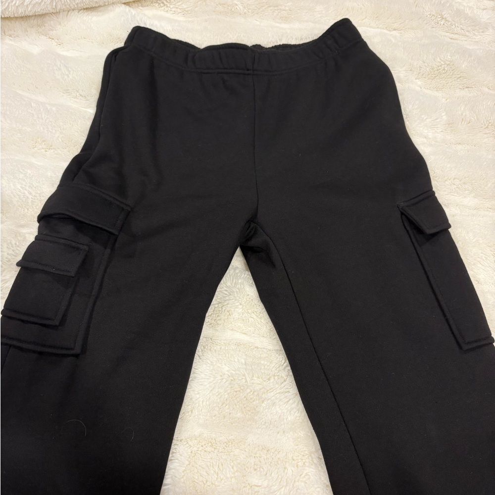 Womens Black Cargo Sweats